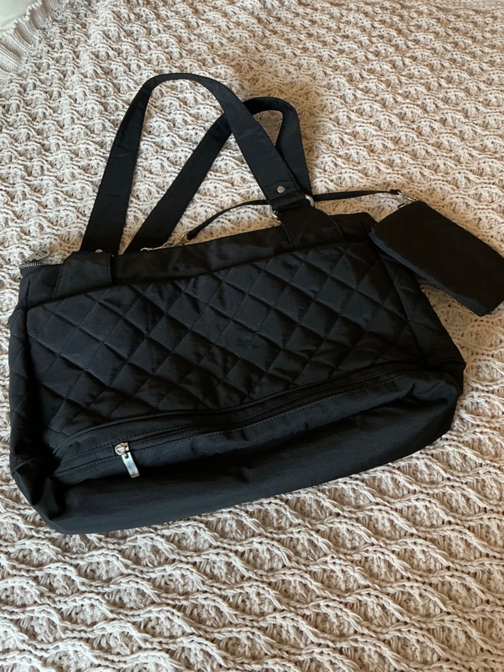 Baggalini Quilted Work/Travel Tote Black - Picture 5 of 7
